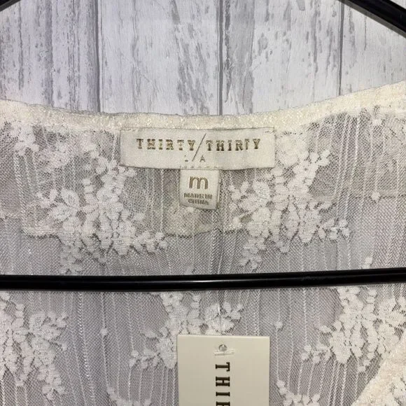 Womens Size M Thirty Thirty LA Lace Cardigan NWT - Picture 3 of 5